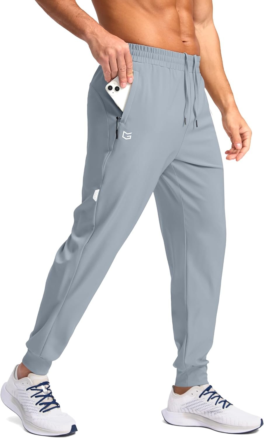 G Gradual Men’s Joggers with Zipper Pockets Lightweight Athletic Workout Pants Quick Dry Sweatpants for Men Running Hiking
