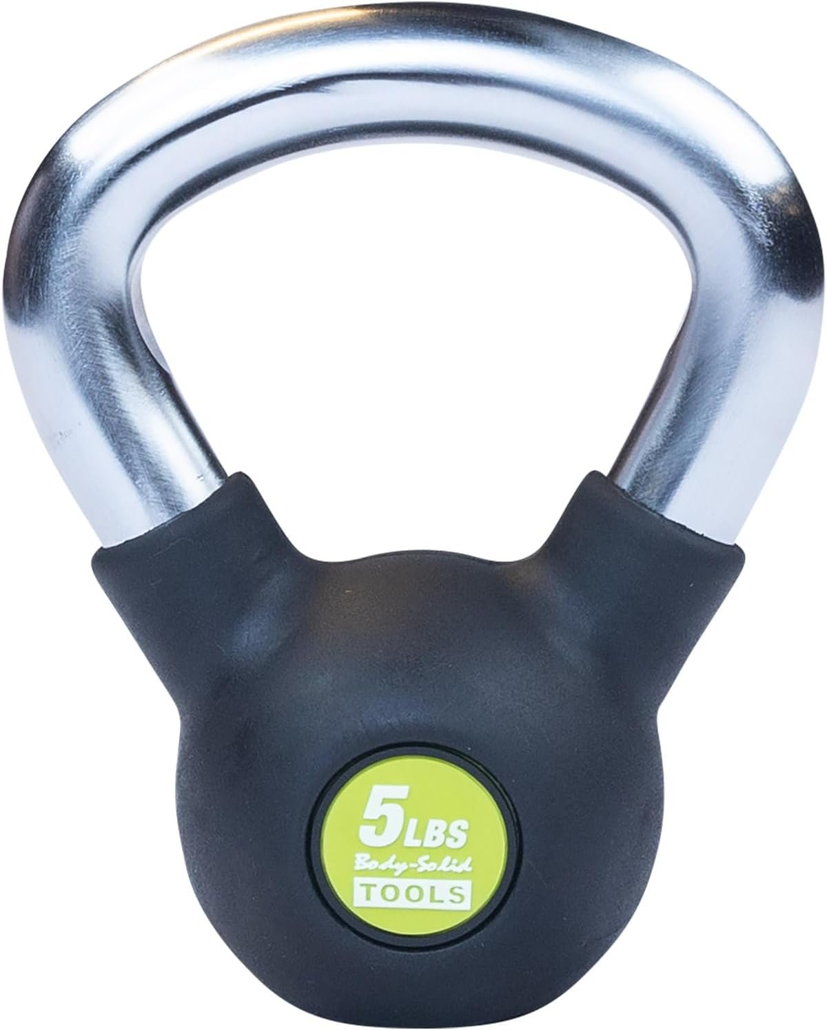 Body-Solid Tools (KBZ) Cast Iron Kettlebells with Rubber Coated Colored Weight and Non-Slip Handle, Kettlebell for Strength Training Home and Commercial Gym Equipment