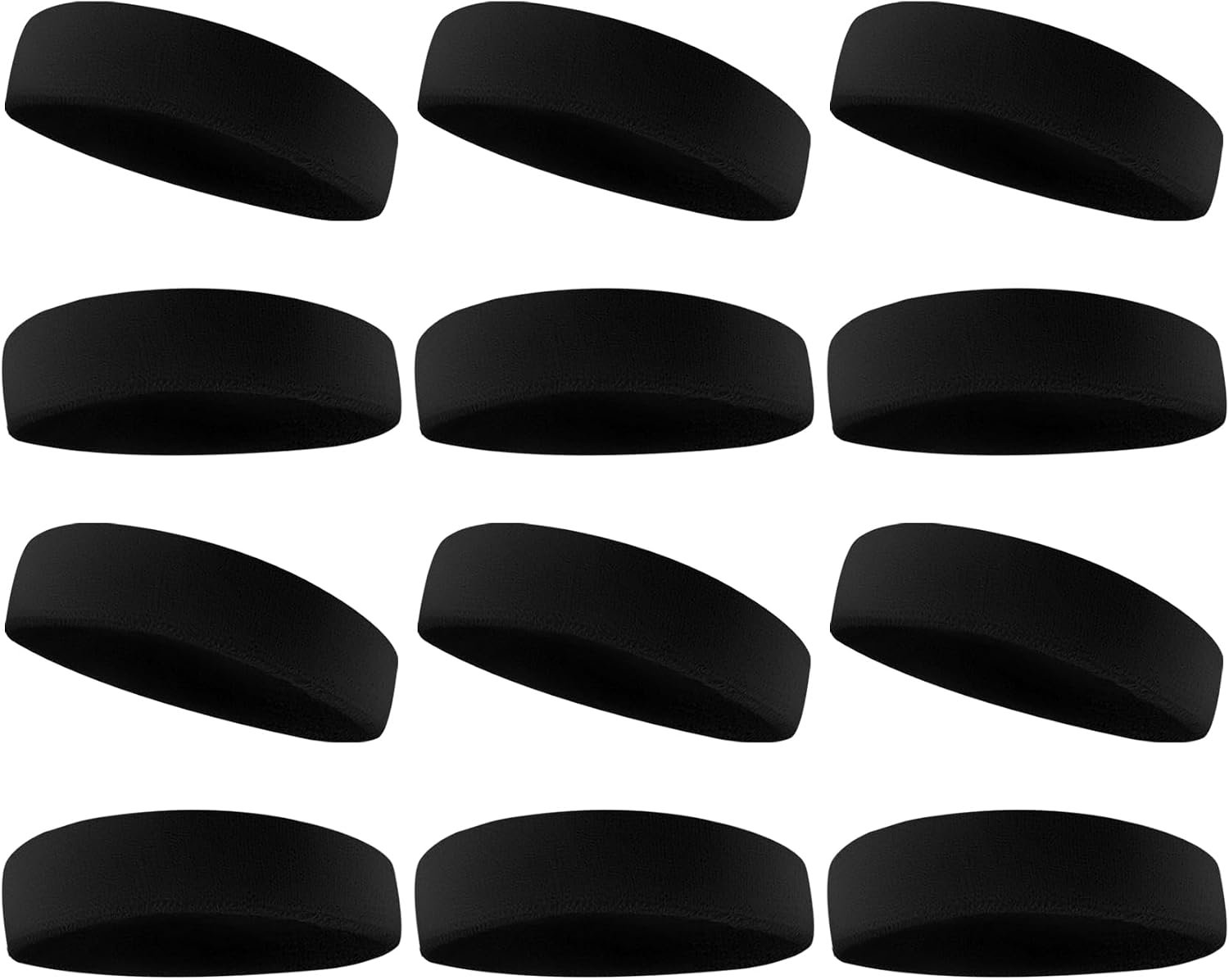 Sweatbands Sports Headband for Men & Women – Terry Cloth Moisture-Wicking Sports Towel Headband for Tennis, Basketball, Running, Gym, and Fitness Working Out