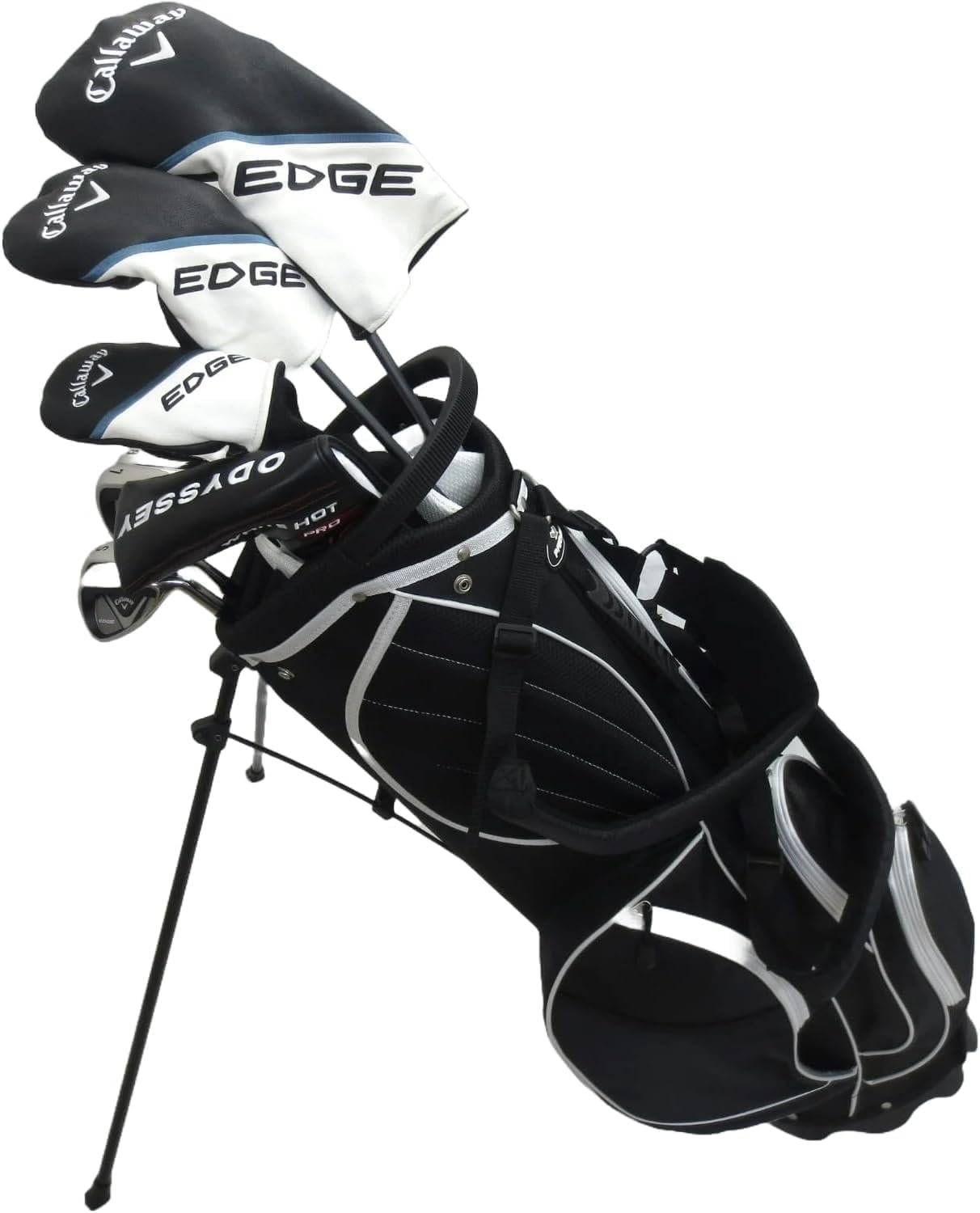 Callaway Mens Golf Complete Set Stiff Flex Right Handed | Driver, Wood, Hybrid, Irons, Odyssey Putter, Stand Bag, Stiff Flex