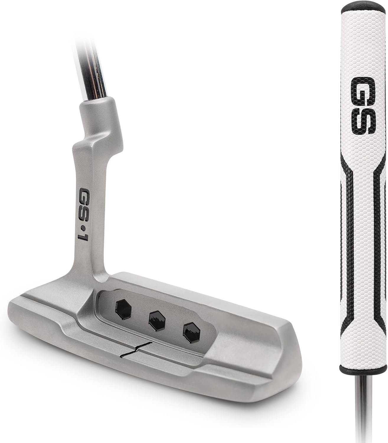 GoSports GS1 Tour Golf Putter – Choose Oversized Grip or Traditional Grip – 34” Right-Handed Blade Putter with Milled Face