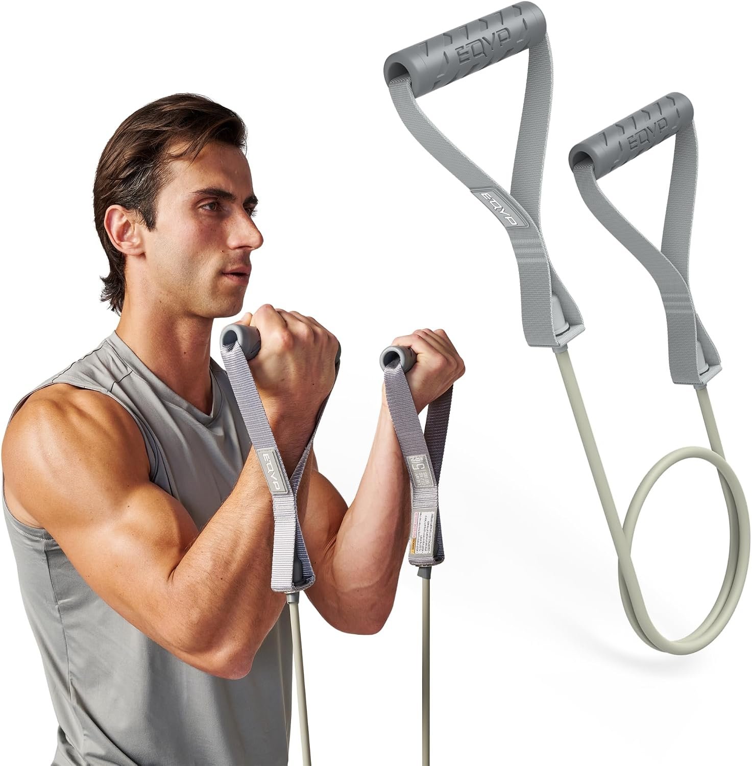 EQYP Power Tube Resistance Bands with Handles – Exercise Bands for Home Workouts