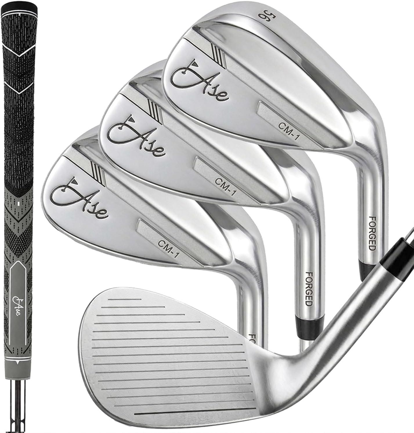 Premium CM-1 Golf Wedge Set or Single Golf Wedges – Full Face Grooves + Milled Face Wedges, Premium Grip, Increased Spin, Wedges for Men Lob, Gap, Sand Wedges