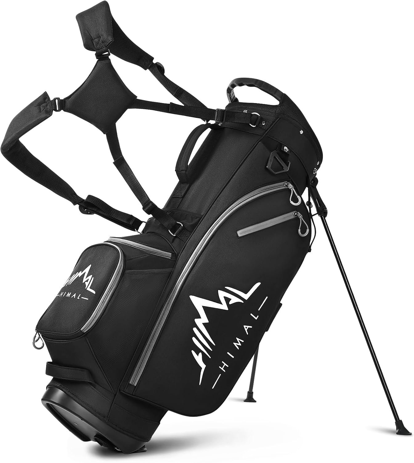 GoHimal Lightweight 14-Way Golf Stand Bag for Men & Women | Durable Club Bag, Dual Straps, Multiple Pockets, Rain Hood Included