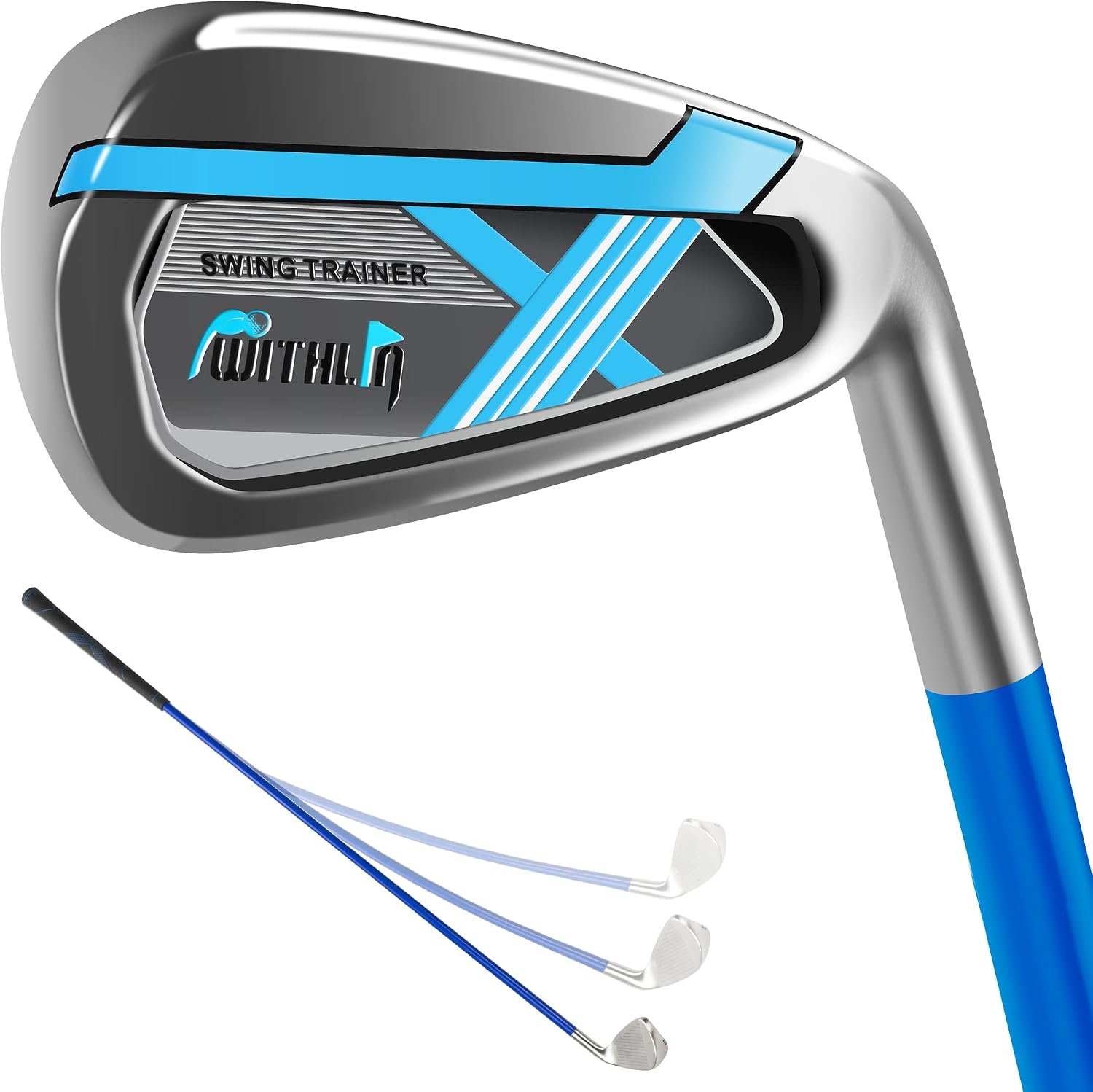 Golf Swing Trainer Aid – 7 Iron, Golf Training Aid Golf Swing Warm-Up Stick for Strength Grip Tempo & Flexibility Training, Golf Accessories for Men