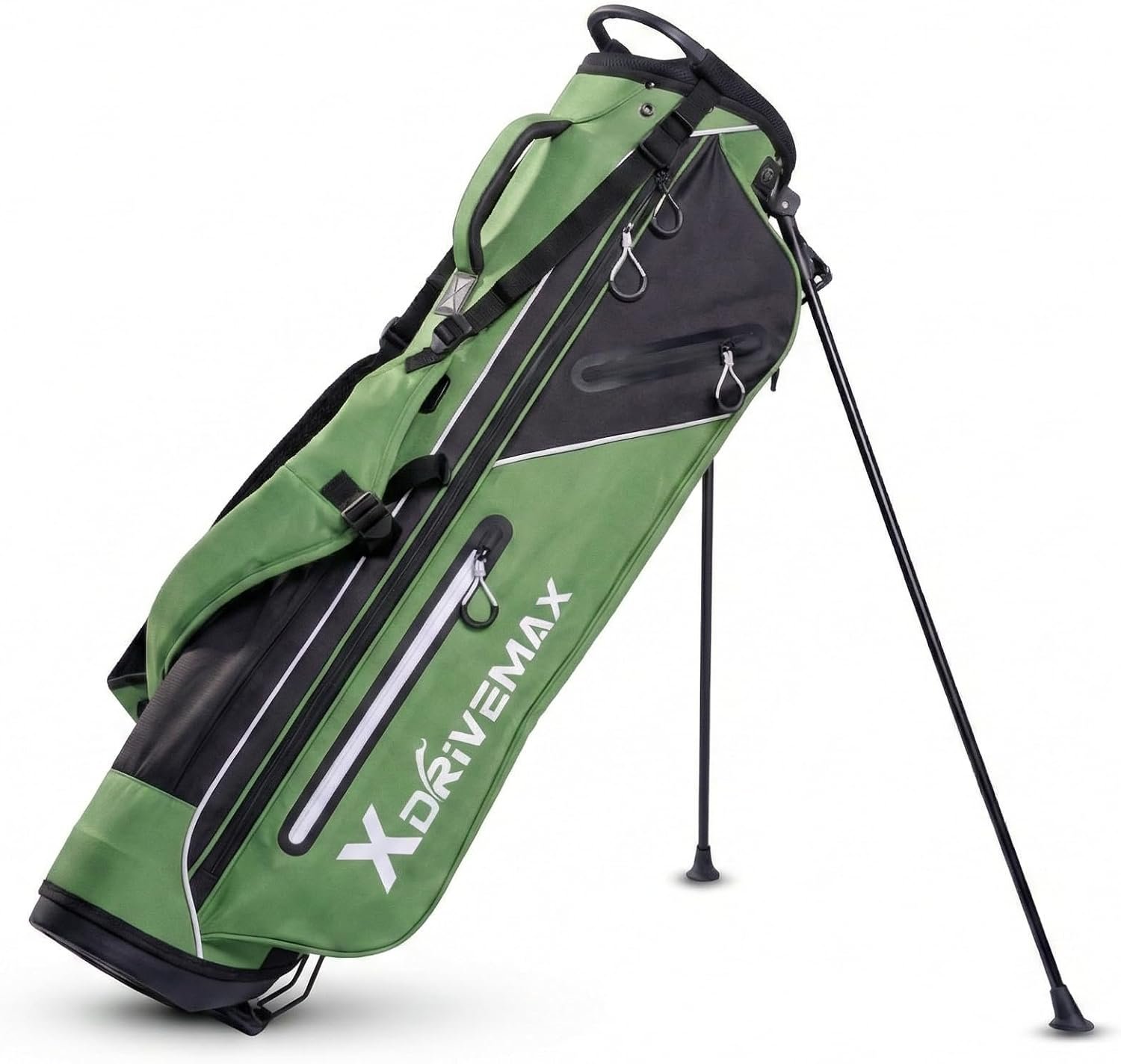 XDriveMax Golf Stand Bag, Ultra Lightweight Compact Design for Walking Rounds, Easy-Carry Slim 4-Way Top for Multiple Pieces, for Par 3 & Practice