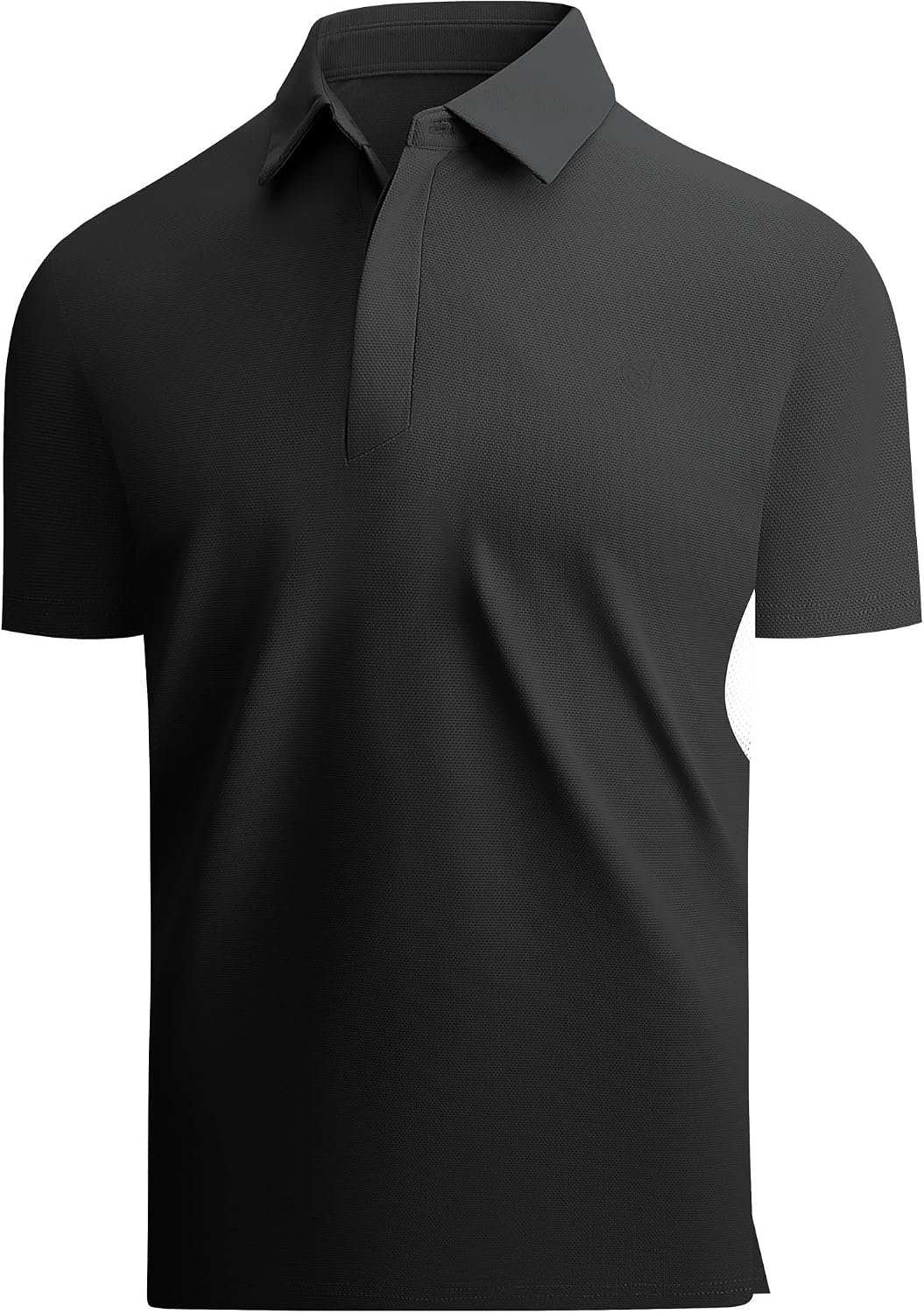 Esabel.C Bubble Men’s Polo Shirts Short Sleeve Stretch Casual Jacquard Collared Golf Polo Shirts for Men