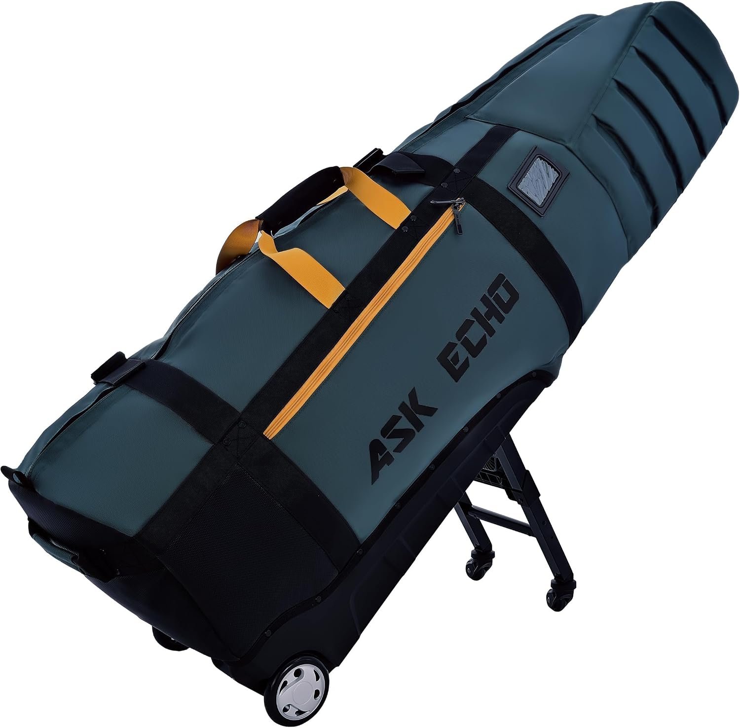 ASK ECHO Locklink StableRoller Golf Travel Bag, 4-Wheel Rolling Stand