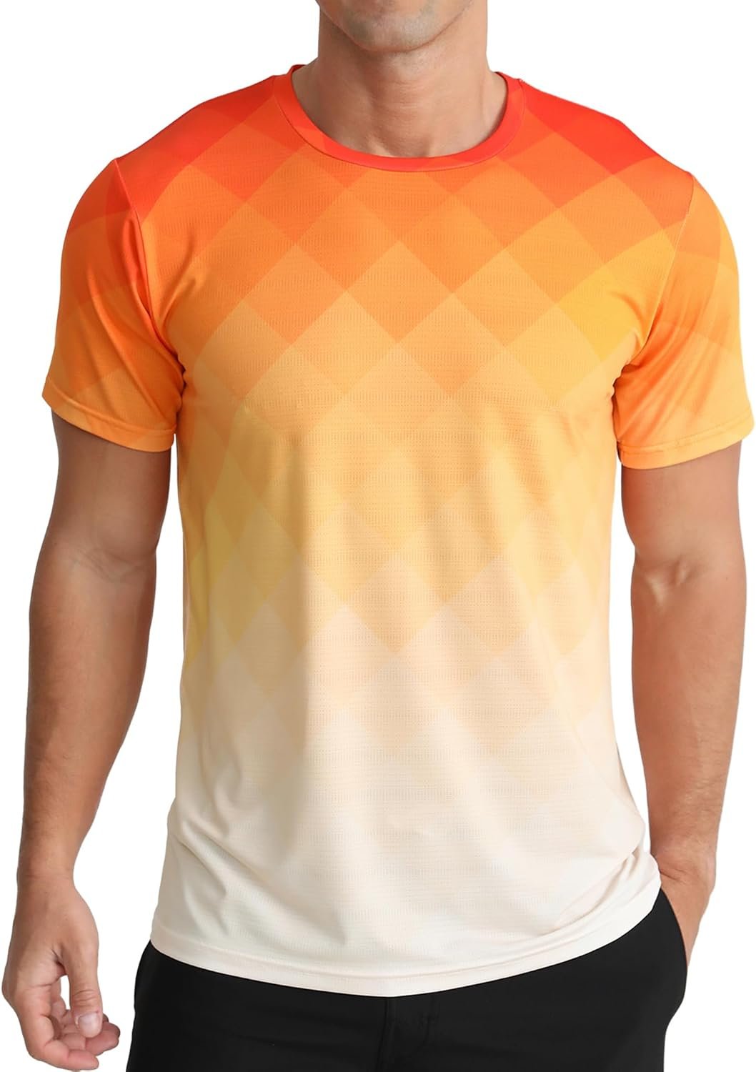 Men’s Athletic T-Shirt Performance Gym Shirt Quick Dry Running Workout Tops | Short Sleeve Athletic Shirts Have Moisture-Wicking Fabric,Ideal Workout Shirts for Gym,Running & Training