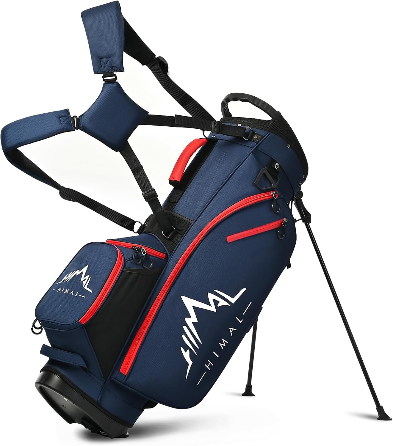 GoHimal Lightweight 14-Way Golf Stand Bag for Men & Women | Durable Club Bag, Dual Straps, Multiple Pockets, Rain Hood Included