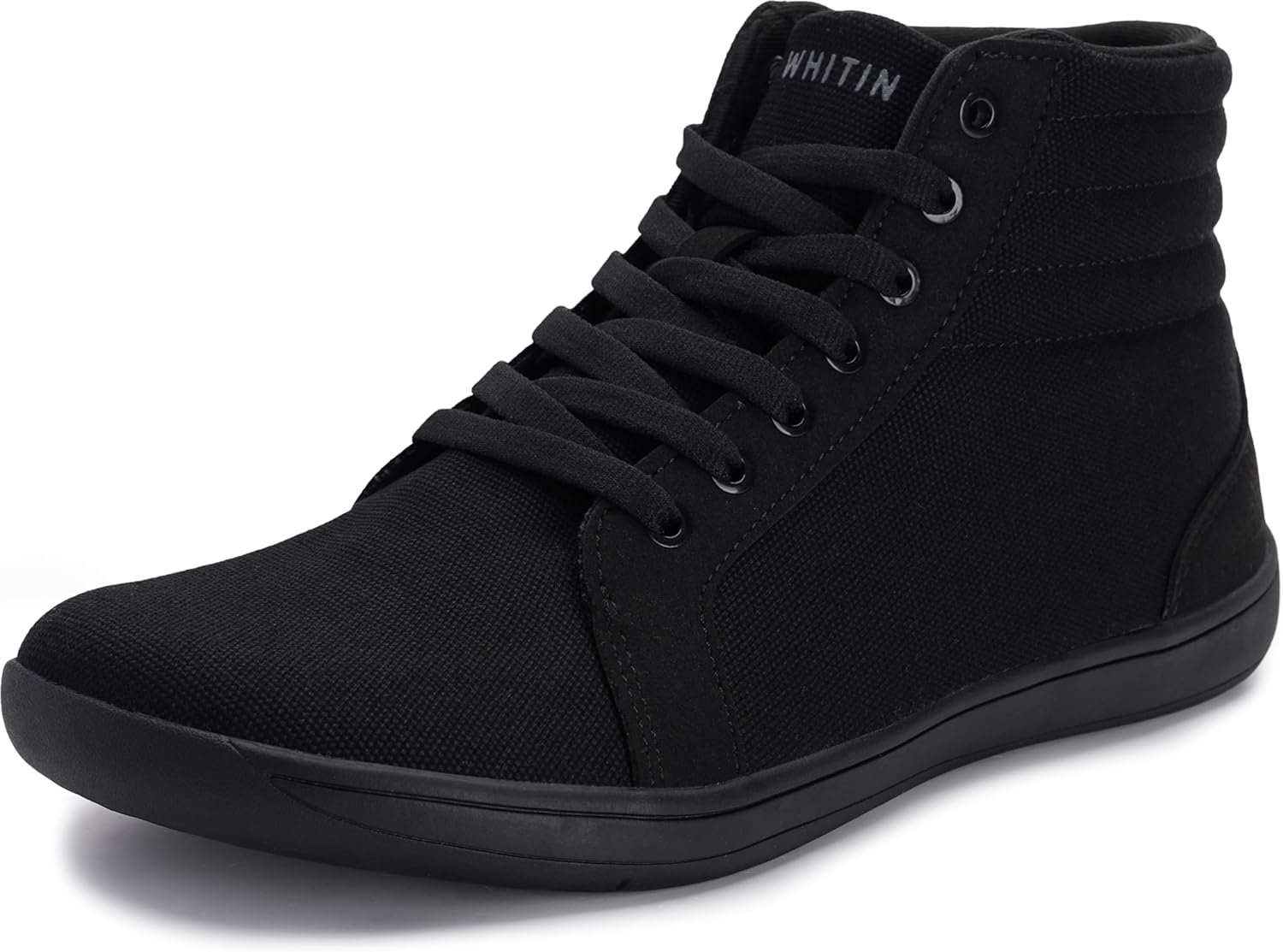 WHITIN Men’s Wide Hi-Top Minimalist Barefoot Shoes with Ankle Support W823 | Natural Toe Freedom, Zero Drop Sole, Lightweight Comfort for Casual Everyday Walking
