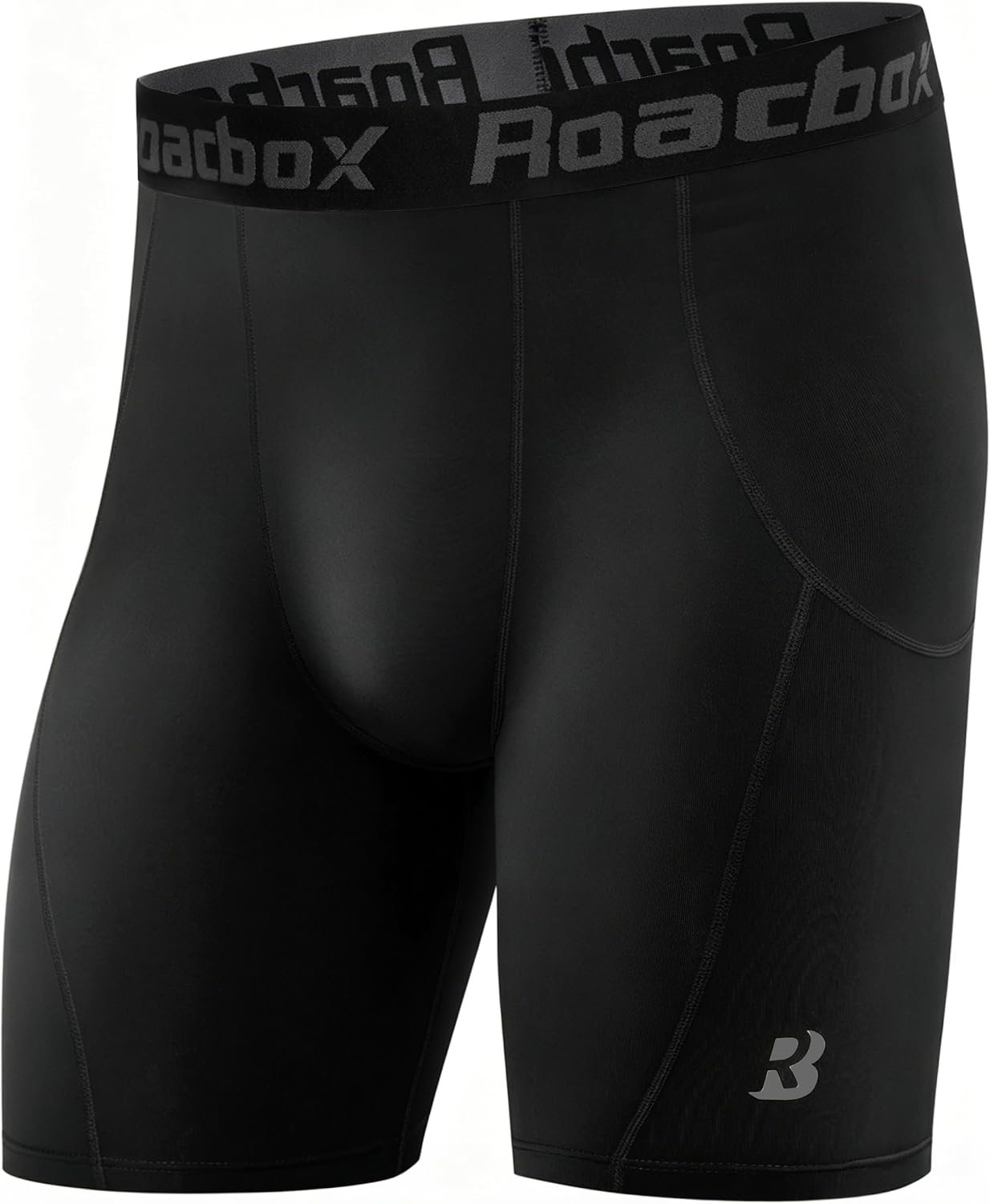 Roadbox Mens Compression Shorts, Spandex Athletic Running Shorts | Supportive compression fit. Quick-dry comfort. 4-way stretch fabric. Secure waistband. For running, training and sports.