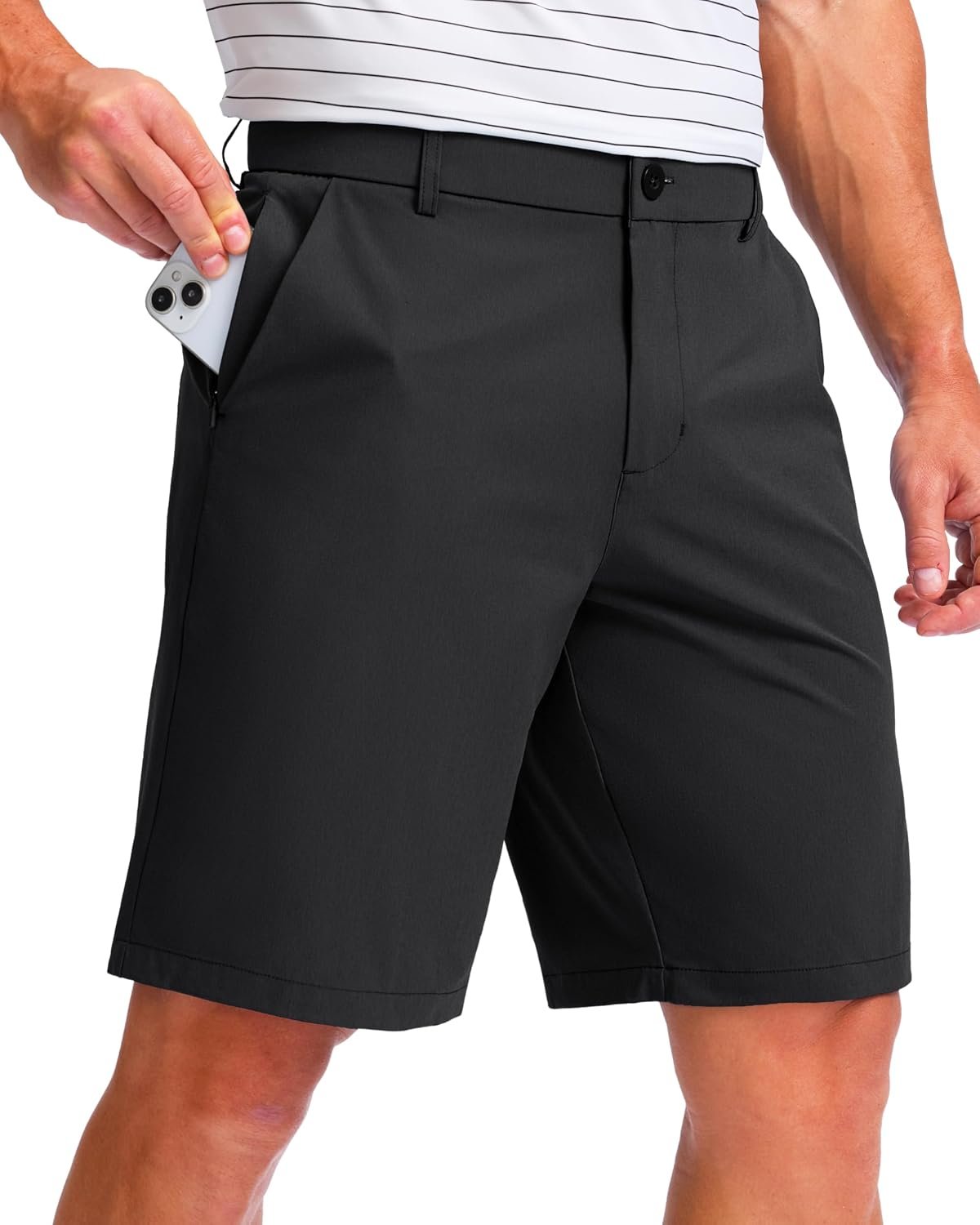 Men’s Golf Shorts 7″/ 9″/ 11″ Inseam with 5 Pockets Lightweight Stretch Quick Dry Casual Dress Hybrid Short for Men