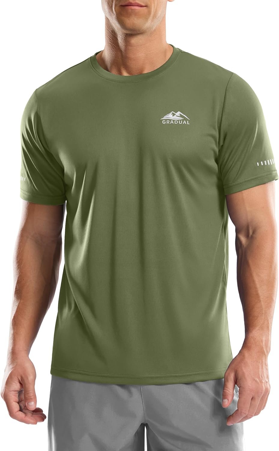 Men’s UPF 50+ Sun Protection Swim Shirts Rash Guard Dry Fit Workout Tshirts | Moisture Wicking, Quick Dry, 4-Way Stretch, Reflective Safety Short Sleeve Great for Hot Weather, Athletic, Beach, Hiking