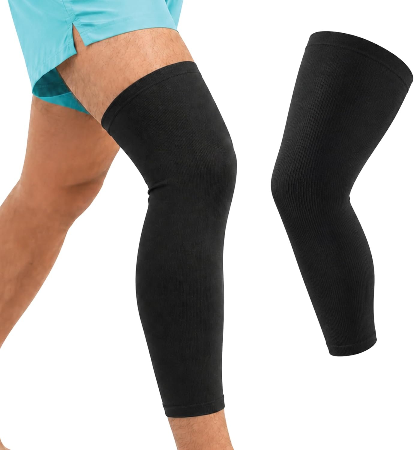 Doctor’s Choice Full Leg Compression Sleeve, 10-20 mmHg, Men & Women | Graduated Support, Breathable Moisture-Wicking Fabric, Non-Binding Fit, Ideal for Recovery, Daily Wear, Running & Active Life