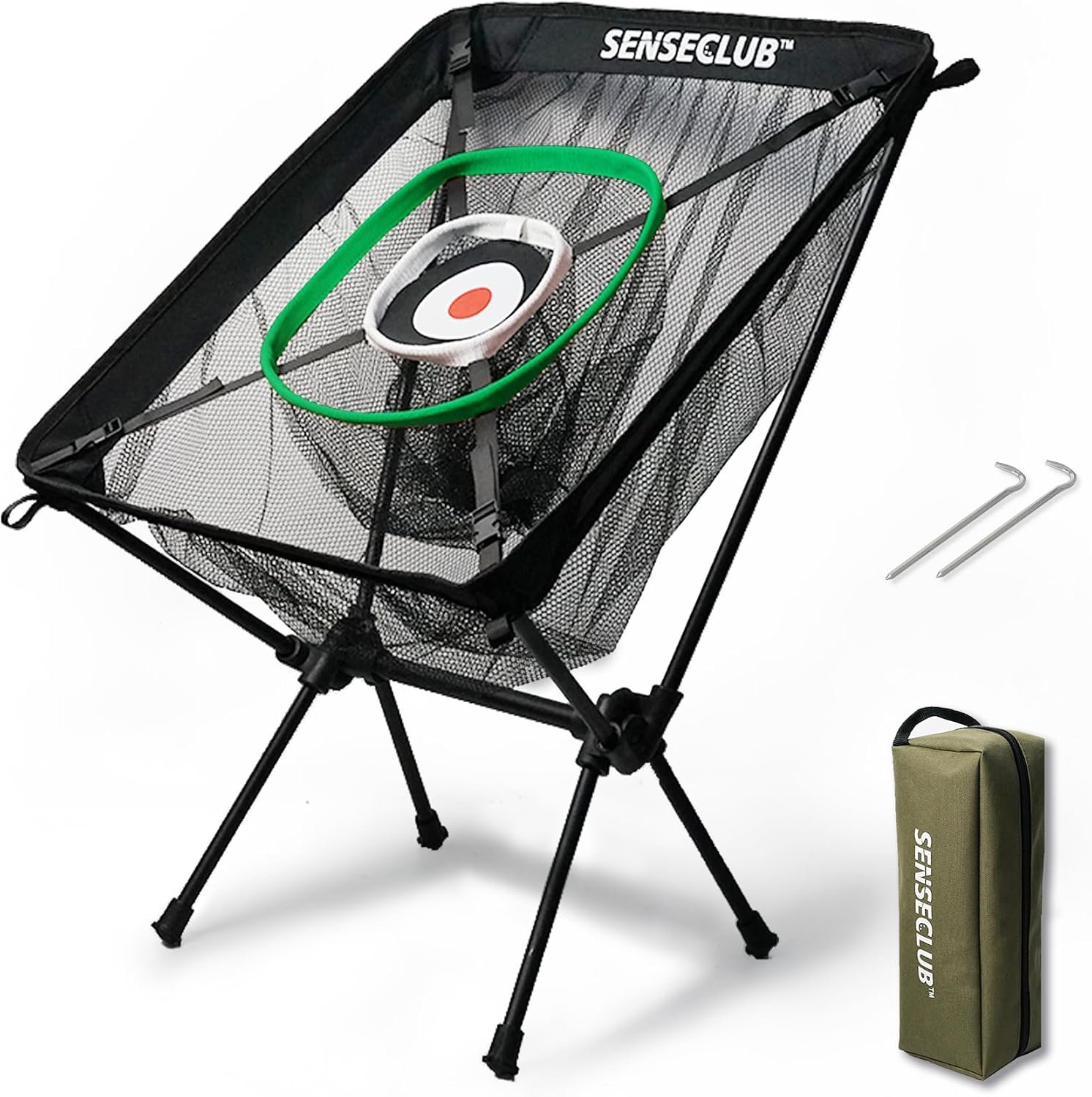 SENSECLUB Foldable Chipping Net & Floating Green, Indoor Golf Practice Chipping Target, Backyard Golf Game & Gifts
