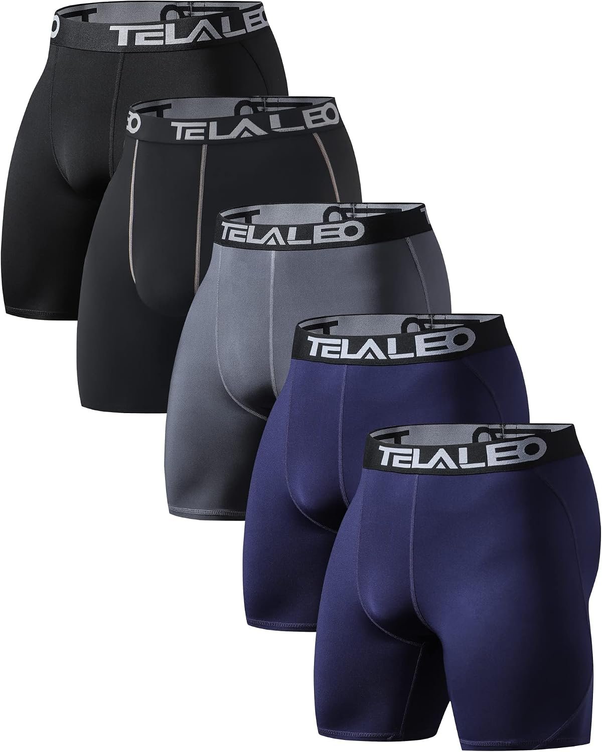 TELALEO Compression Shorts Men Spandex Underwear Boxer Brief | compression shorts men compression underwear spandex shorts boxer brief workout performance baselayer running cycling