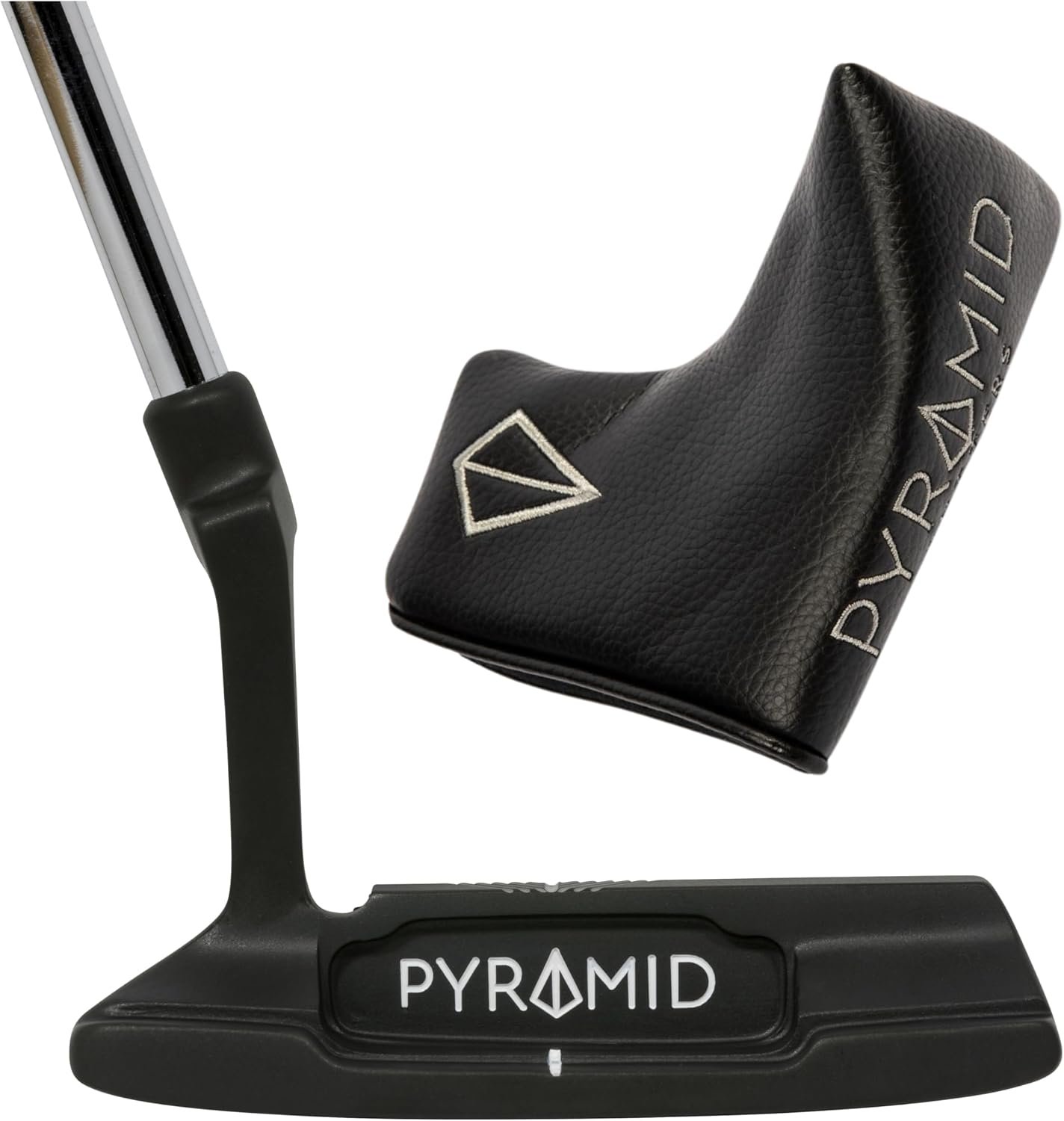 Pyramid Golf Putter for Improved Accuracy & Consistency – Gear Effect Grooves, High MOI, Precision Milled Face, Soft Feel Grip, Forgiveness on Mishits, Free Head Cover, Ideal for Inconsistent Stroke