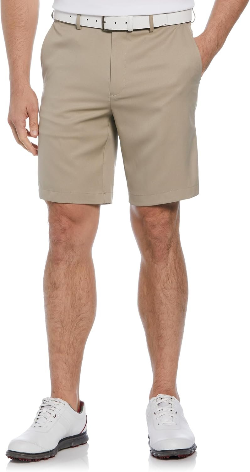 PGA Tour Men’s 9″ Golf Shorts with Expandable Waistband, Flat Front, Moisture-Wicking, Sun Protection, Stretch, Lightweight