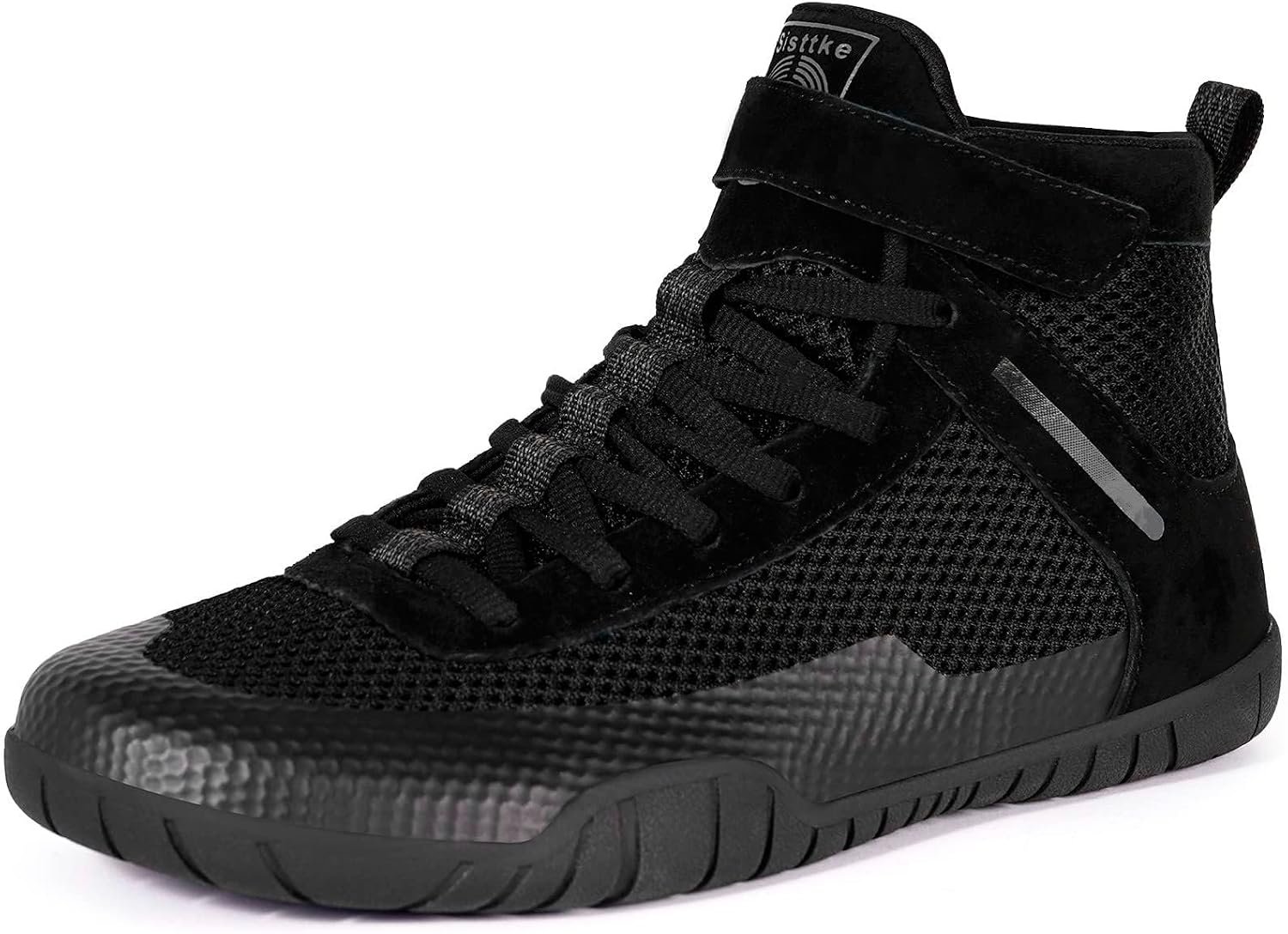 Sisttke Mens Wrestling Shoes Boxing Shoe Wide | Wide Width Zero Drop Sole,Weightlifting,Powerlifting,Bodybuilding,Fitness,Lightweight,Non-Slip,for Competition & Training