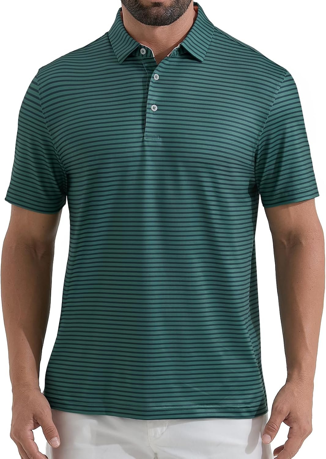 Polo Shirts for Men Moisture Wicking Golf Shirts Print Short Sleeve Dry Fit Sports Men’s Polo Shirts
