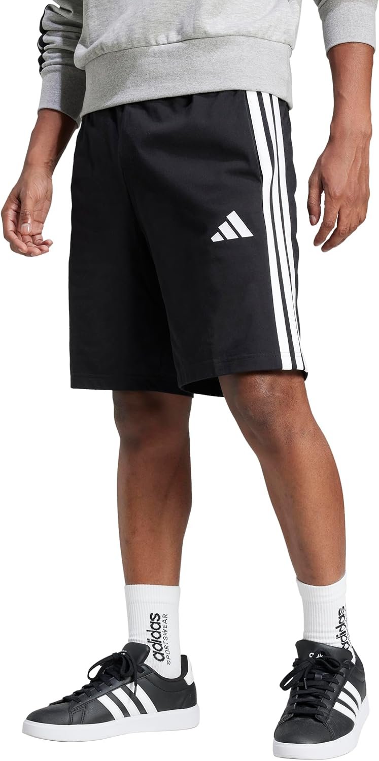 adidas mens Essentials 3-stripes Single Jersey 10-inch Shorts