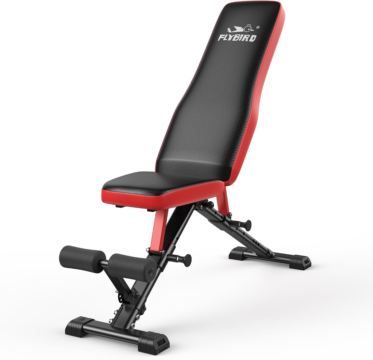 FLYBIRD Adjustable Weight Bench, Full Body Workout Bench for Home Garage Gym Strength Training, Incline Flat Decline for Sit Up Bench Press