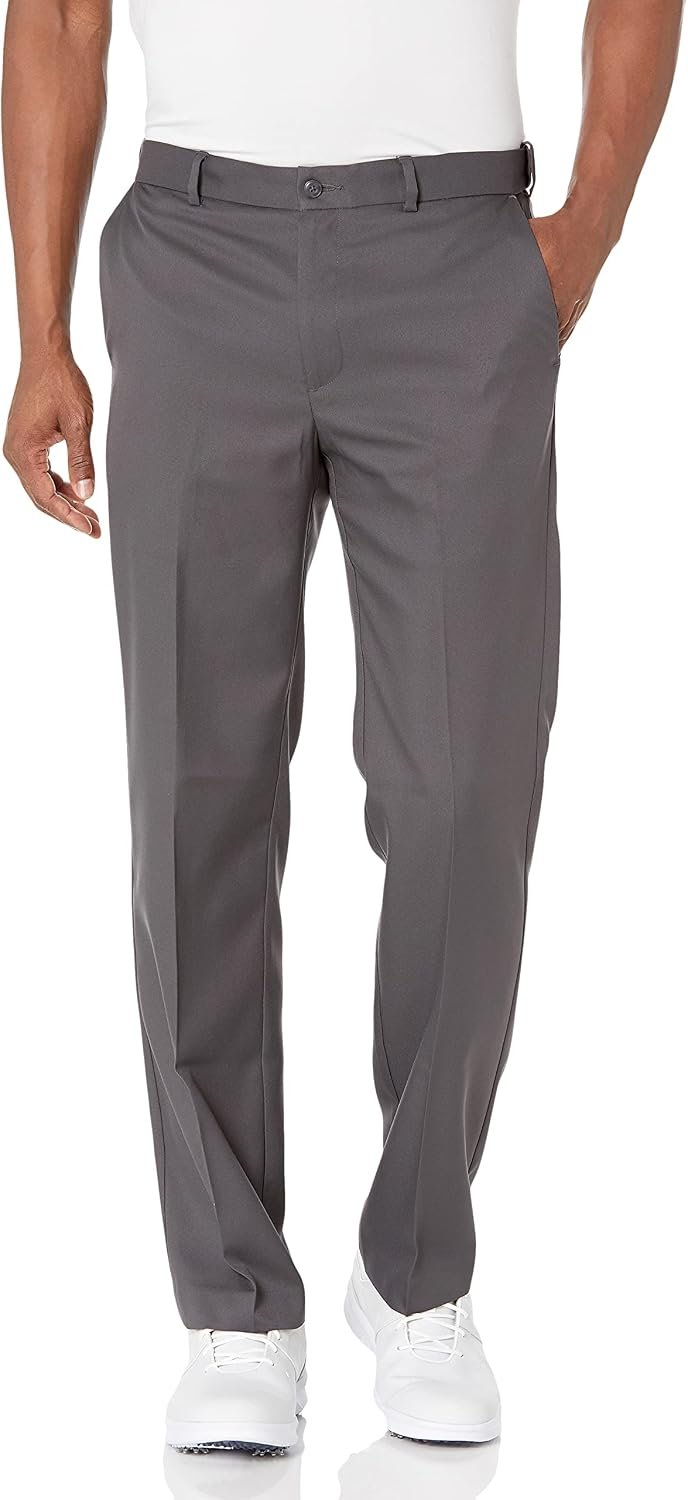 PGA Tour Men’s Flat Front Golf Pant with Expandable Waistband