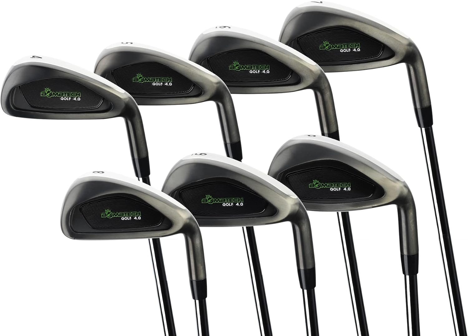 BombTech Golf – Premium Golf 4.0 Iron Set – Right-Handed Irons Include 4, 5, 6, 7, 8, 9, PW – Easy to Hit Golf Irons