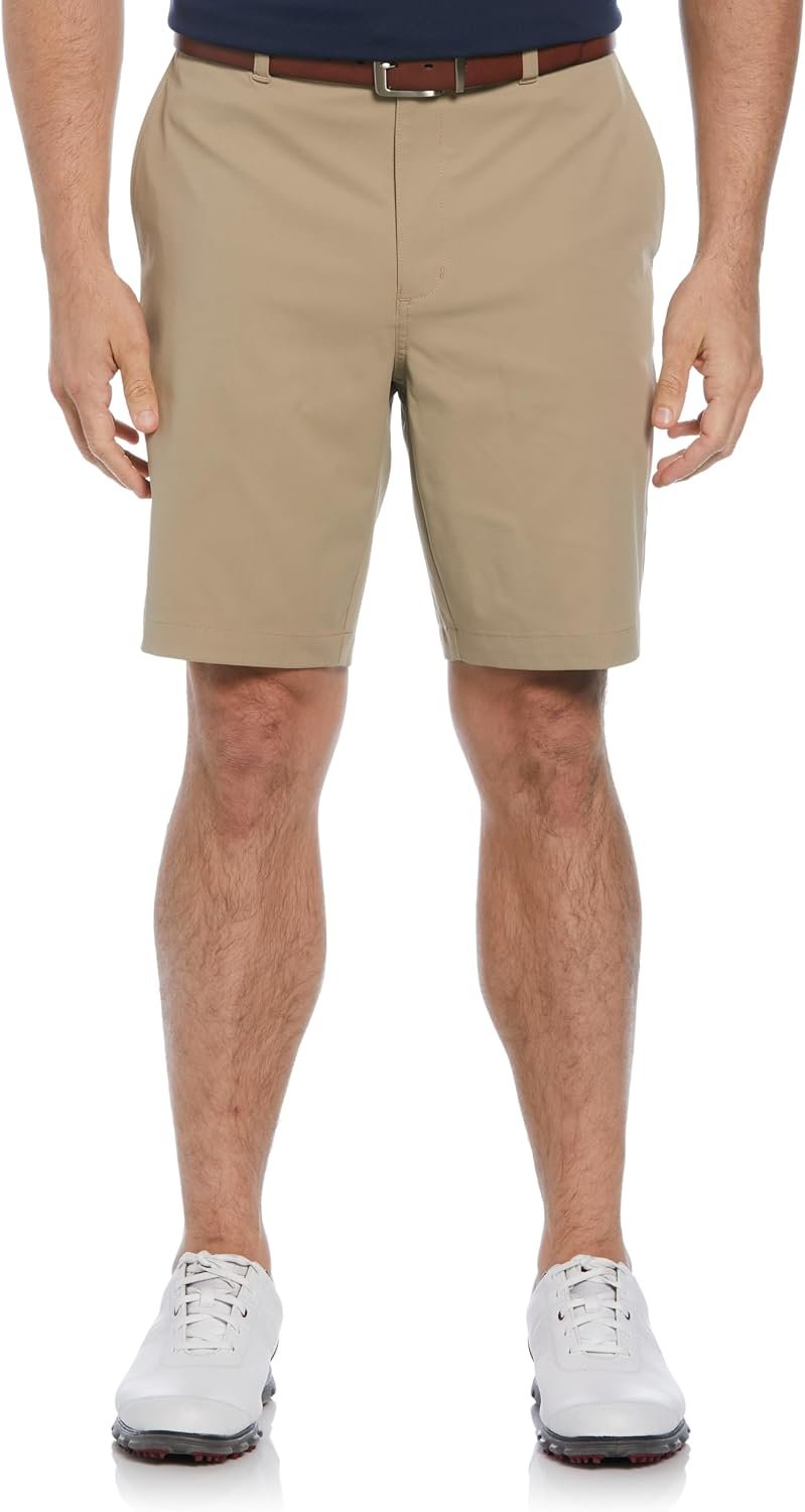 PGA Tour Men’s 9″ Flat Front Golf Shorts with Active Waistband (Size 30-44 Big & Tall)