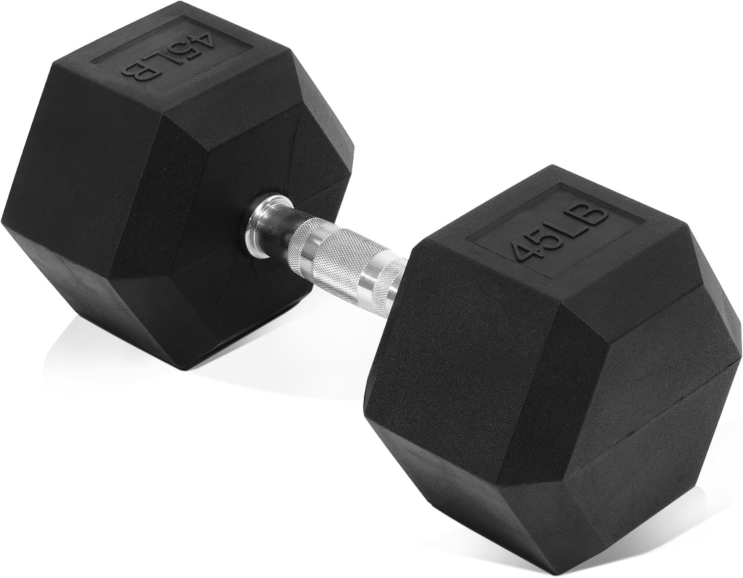 Fitvids Hex Dumbbells Rubber Coated Hand Weights for Exercises and Fitness, 10-50LB Option