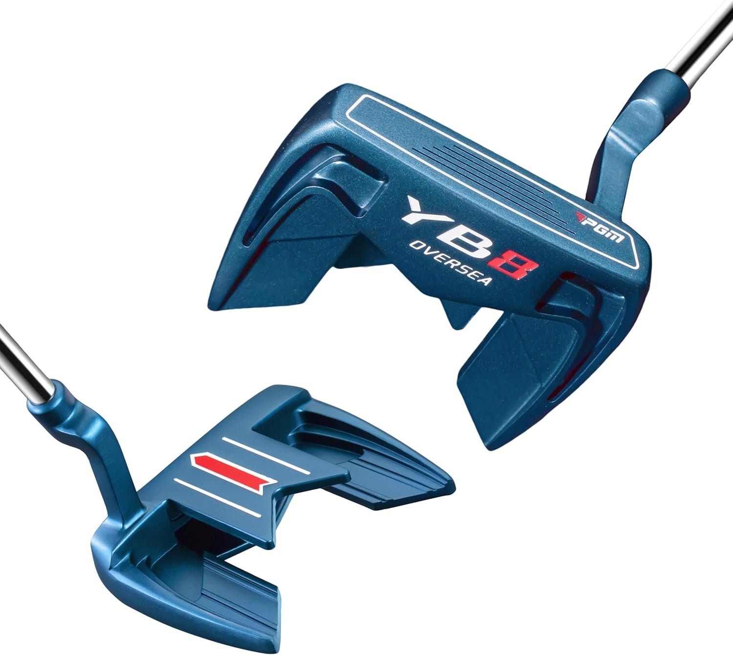 PGM YB8 34″ Right-Handed Mallet Golf Putter with Alignment Aid | Milled face and low center of gravity deliver consistent roll, improved accuracy, and better distance control on every putt.
