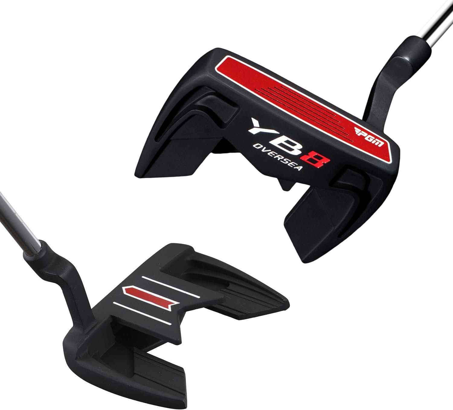 PGM YB8 34″ Right-Handed Mallet Golf Putter with Alignment Aid | Milled face and low center of gravity deliver consistent roll, improved accuracy, and better distance control on every putt.