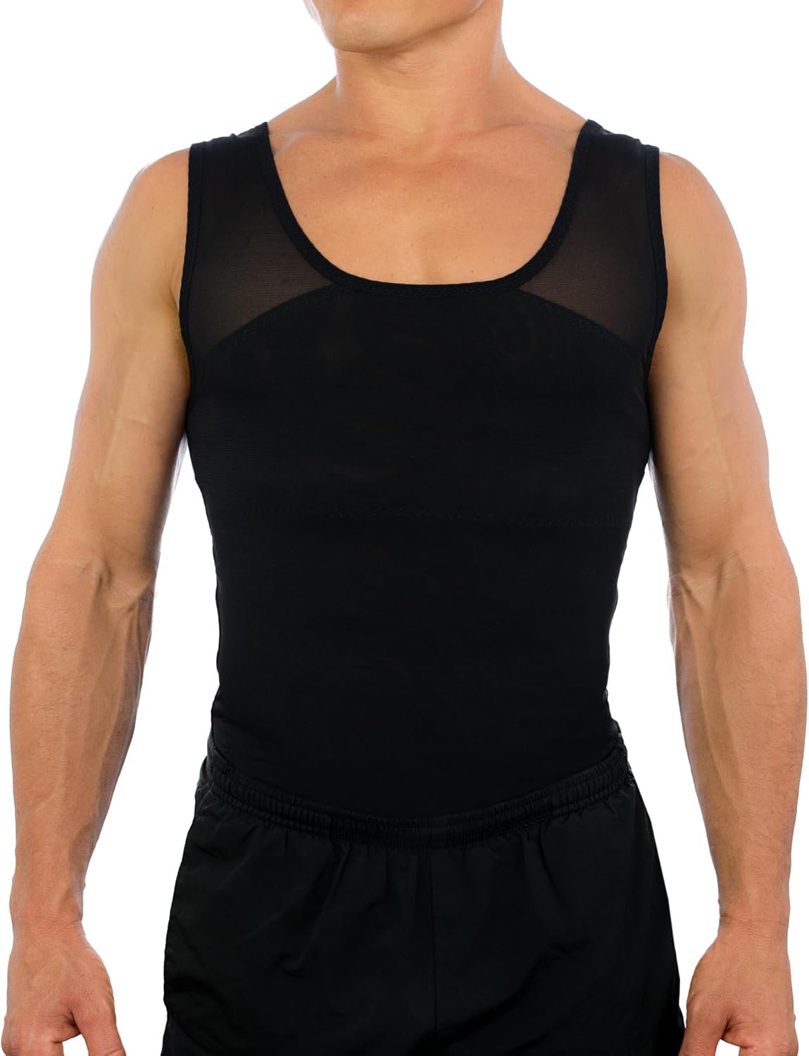 Esteem Apparel Original Men’s Chest Compression Shirt to Hide Gynecomastia Moobs Shapewear