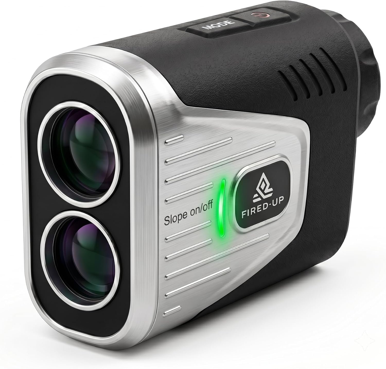 FIRED-UP Golf Rangefinder with Slope, 1000 Yard Laser, Magnetic, 6X | 0.5 Yard Accuracy, Flag Lock Vibration, Tour Mode, USB-C Rechargeable, No Subscription, Carry Case, Gift for Men & Women