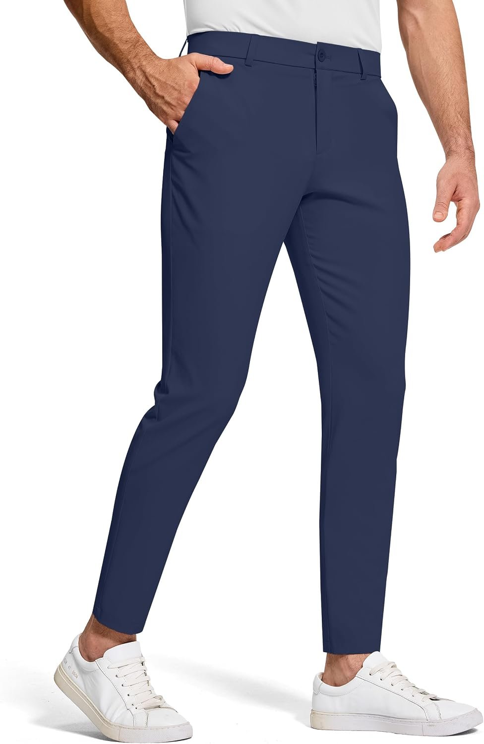 SERAMY Men’s Golf Dress Pants 30″ Inseam Stretch Skinny Tapered Lightweight Breathable Chino with Pockets for Casual Work