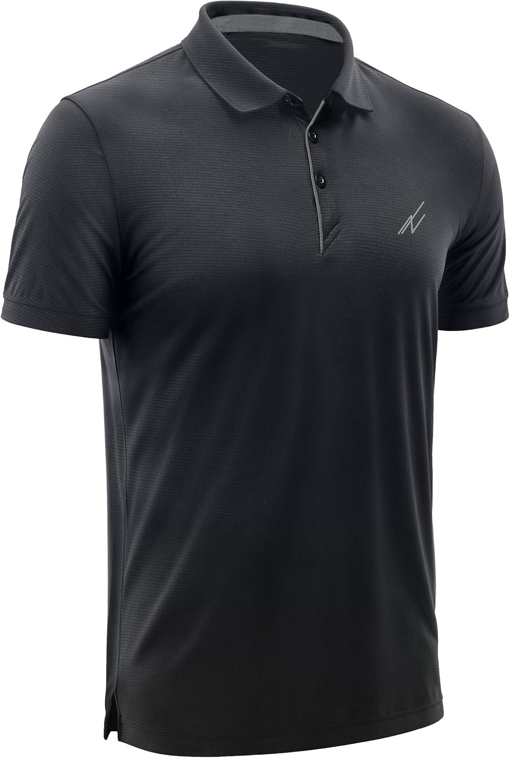 NY Threads Men’s Golf Polo Shirt UPF 70+ Regular Fit Moisture Wicking Quick Dry Performance Short Sleeves Polo