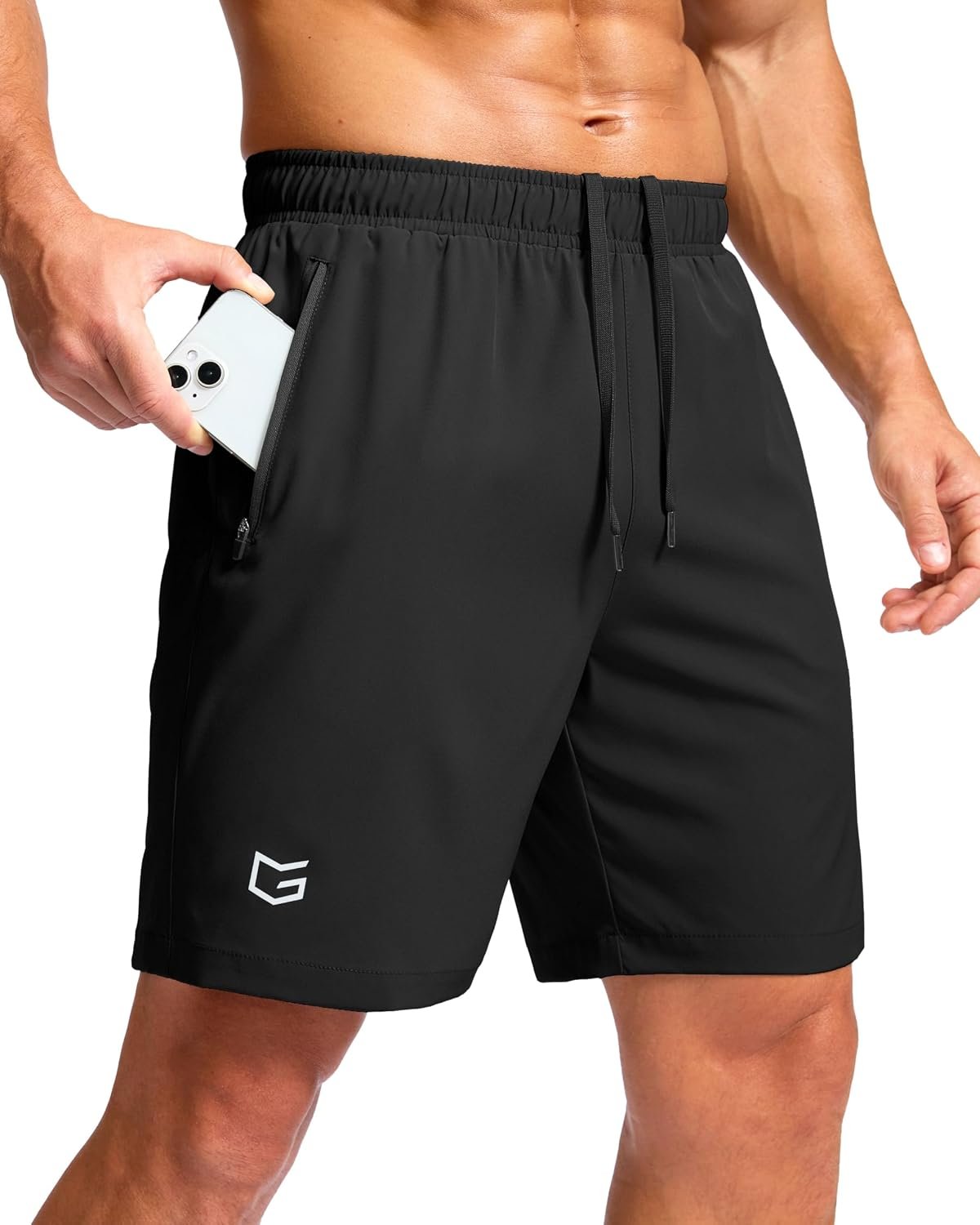 G Gradual Men’s Athletic Running Shorts with Zipper Pockets Quick Dry 7″/ 5″/ 9″ Workout Gym Shorts for Basketball Hiking