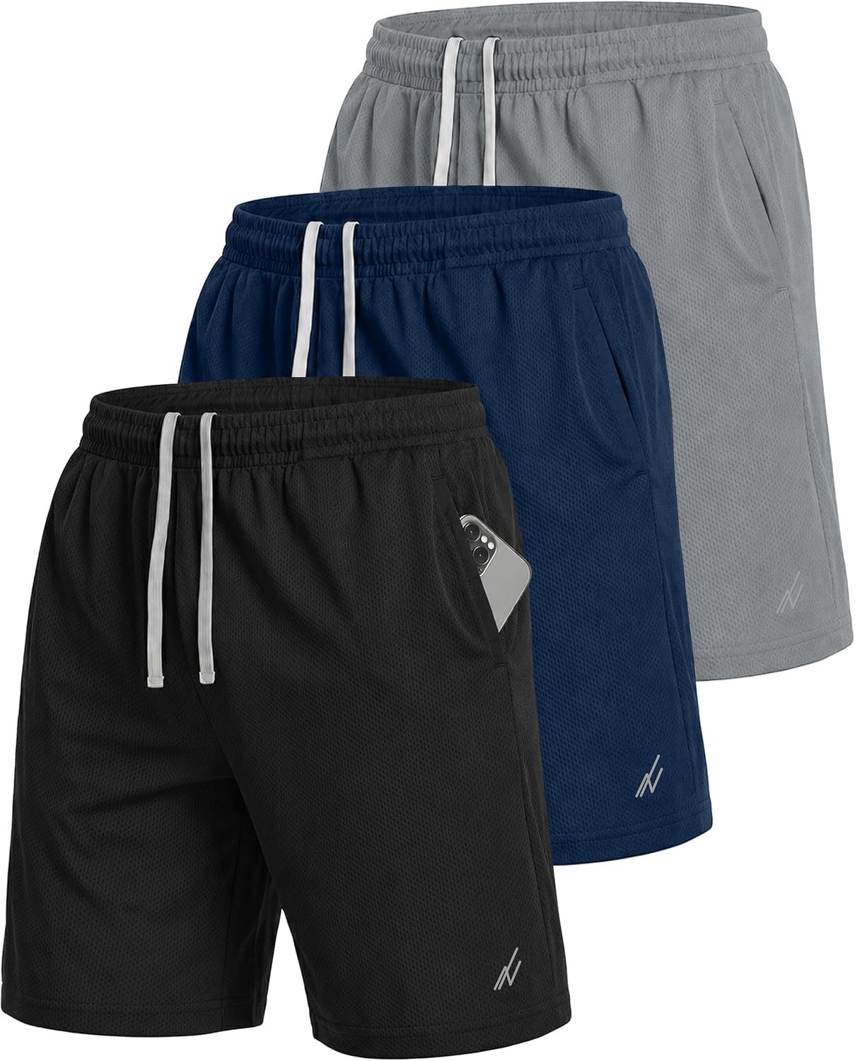 Quick Dry Knit Men’s Athletic Shorts Loose-Fit Running Gym Shorts for Men