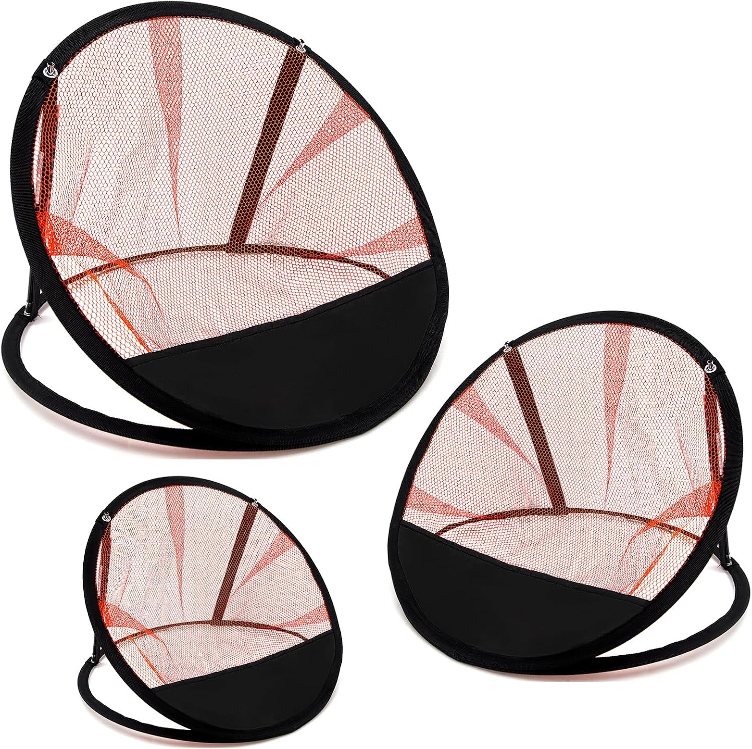 Golf Chipping Net Set of 3 – Pop Up Practice Target for Backyard Indoor | 3 sizes (12/18/24″). Weather-resistant nylon nets with fast pop-up setup. Ideal for short game practice, targets & gifts.