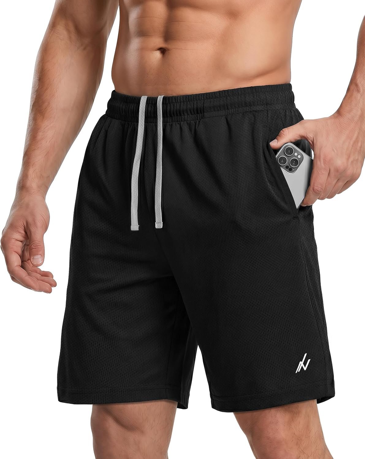 Quick Dry Knit Men’s Athletic Shorts Loose-Fit Running Workout Gym Shorts