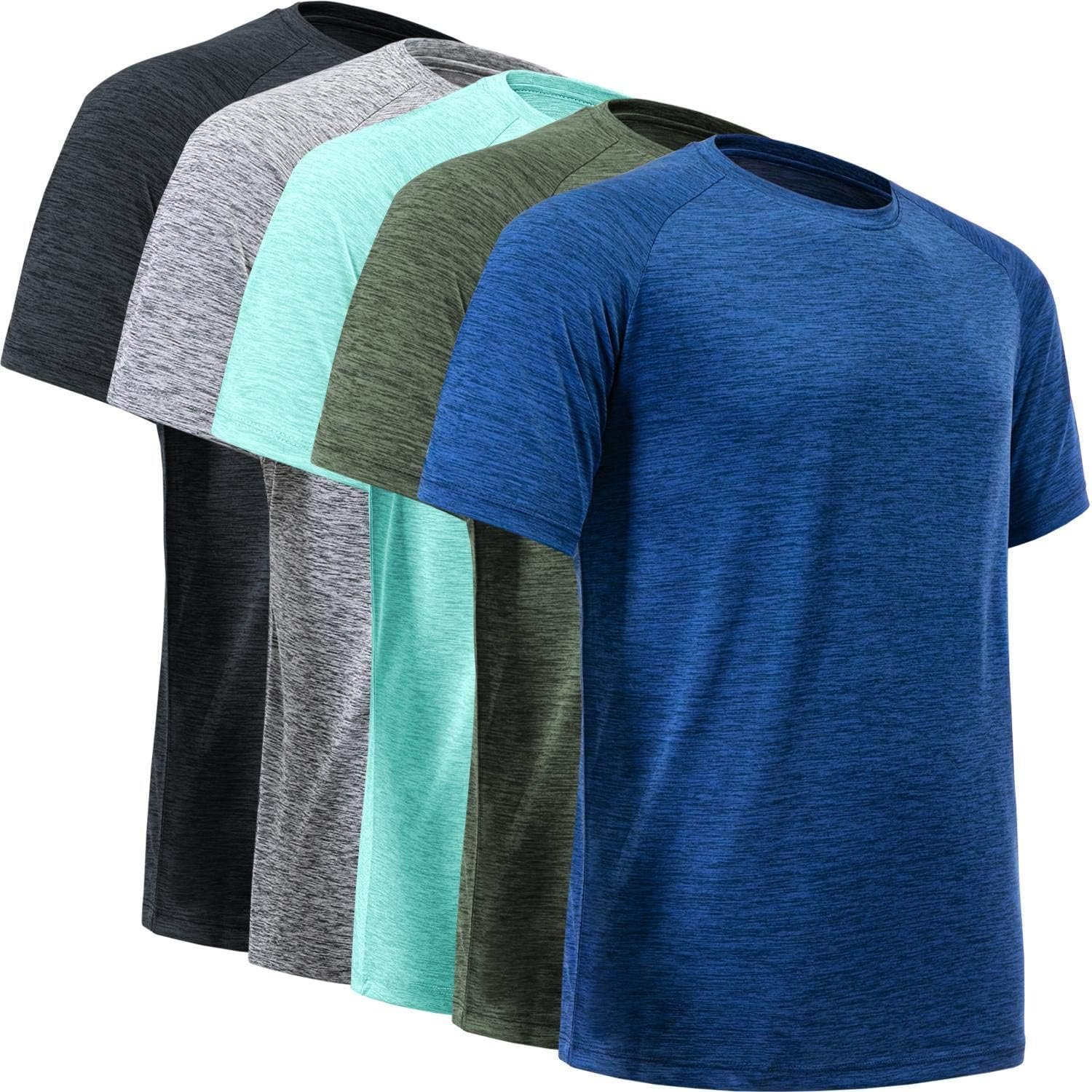 BALENNZ Workout Shirts for Men Quick Dry Athletic Shirts & Tees | Moisture Wicking Active Performance Tshirt for Gym, Running, Training, Hiking, Basketball, Crew Neck Short Sleeve Basic Tee