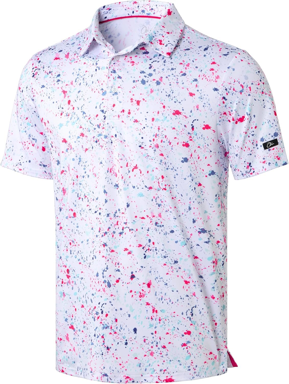 Obla Men’s Golf Polo Shirts Print Short Sleeve Dry Fit Collared Shirt | Moisture Wicking, Performance, Lightweight, Casual, Polo Shirts for Men