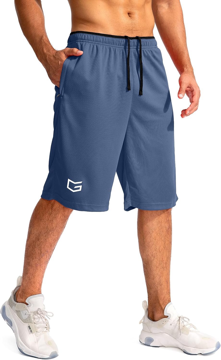 G Gradual Men’s Basketball Shorts with Zipper Pockets Lightweight Quick Dry 11″ Long Shorts for Men Athletic Gym