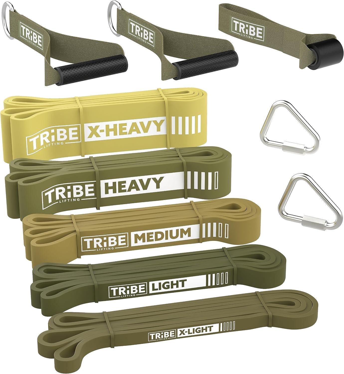 Long Resistance Bands Set, 5 Pull Up Assistance Bands for Working Out | 5 resistance levels, natural latex construction, exercise bands for strength training, stretching and physical therapy