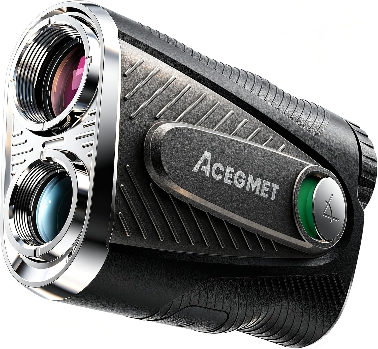 ACEGMET PFS5 Golf Rangefinder with Coach Mode, 1300 Yards, 7X Flag Lock | IP65 Waterproof, Dual Battery Powered, Red & Black Display, Enviroslope Tech, ±1 Yard Accuracy, Laser Range Finder, Magnetic