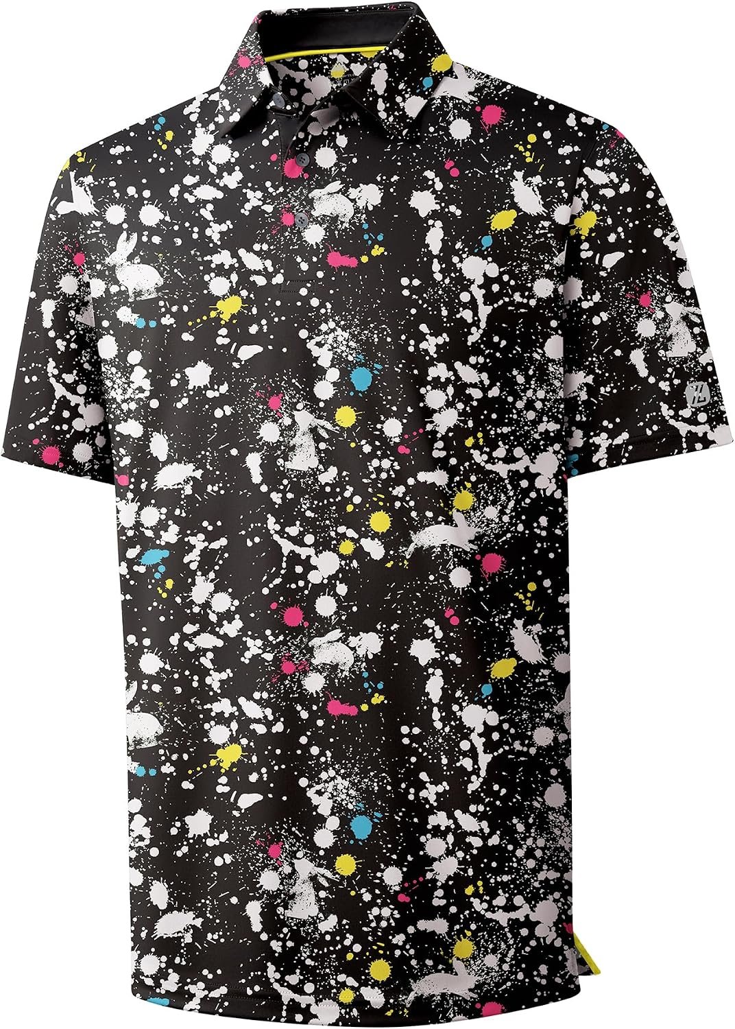 ZITY Men’s Golf Polo Shirt Short Sleeve Performance Moisture Wicking Collared Print Shirt for Golf and Casual Wear
