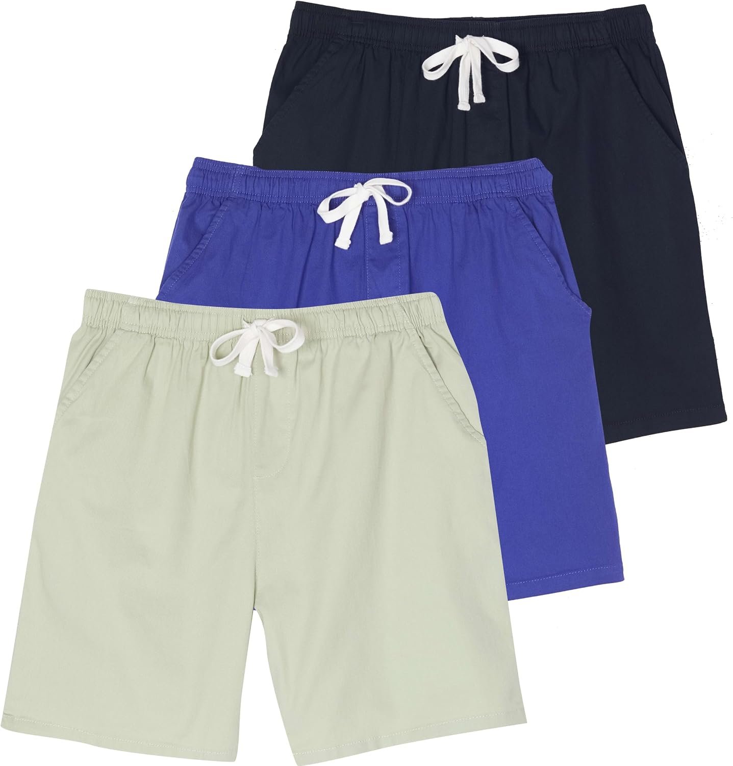 3 Pack: Men’s Cotton 7″ Walk Short
