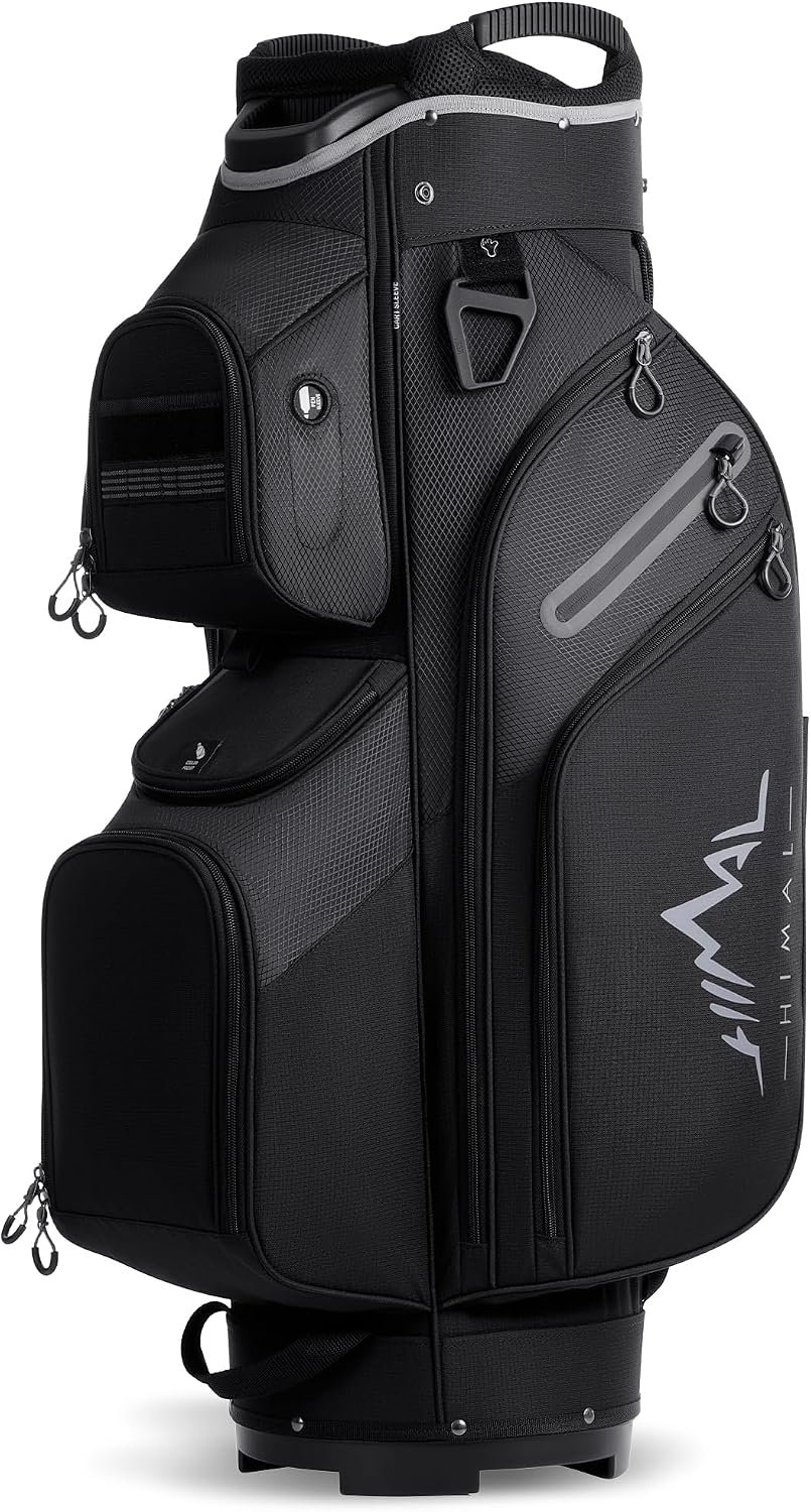 Golf Cart Bag, 15 Way Organizer Divider Top with Handles | 15 Separate Compartments,Extra Storage Pockets,Rain Cover,Comfortable carry handles,Tough Abrasion‑Resistant Materials