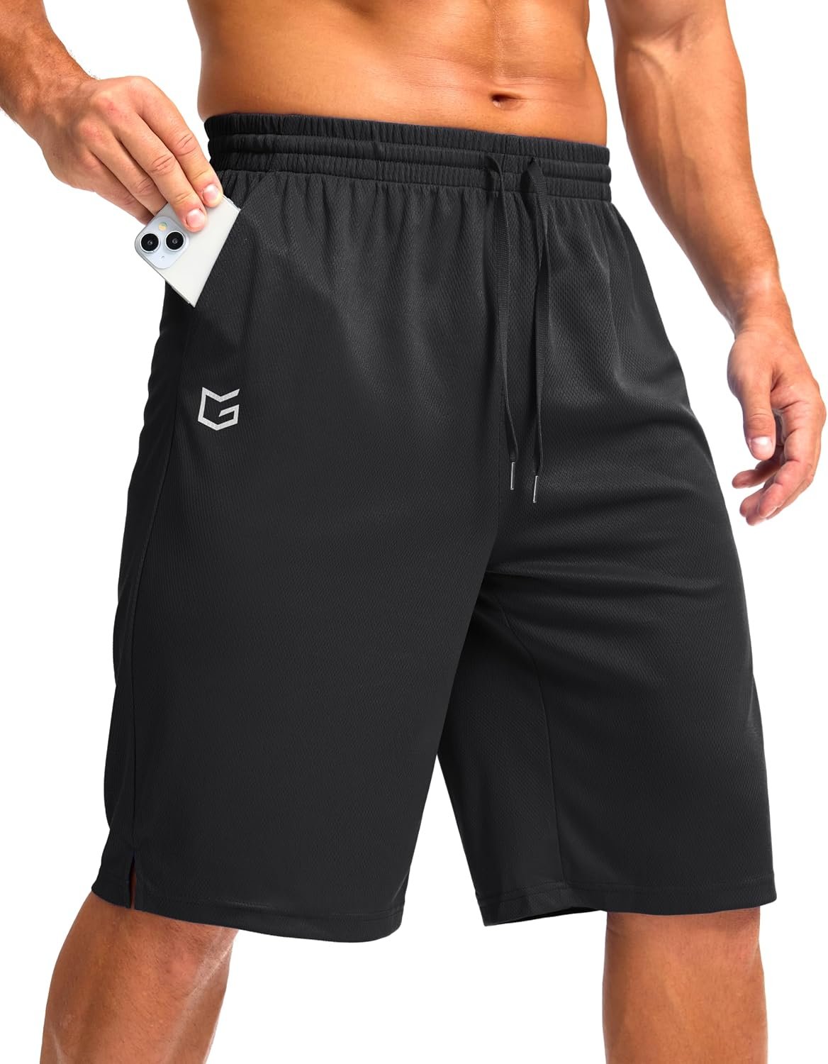 G Gradual Men’s Athletic Shorts with Pockets 9″ / 11″ Long Basketball Shorts Lightweight Quick Dry Gym Workout Shorts for Men